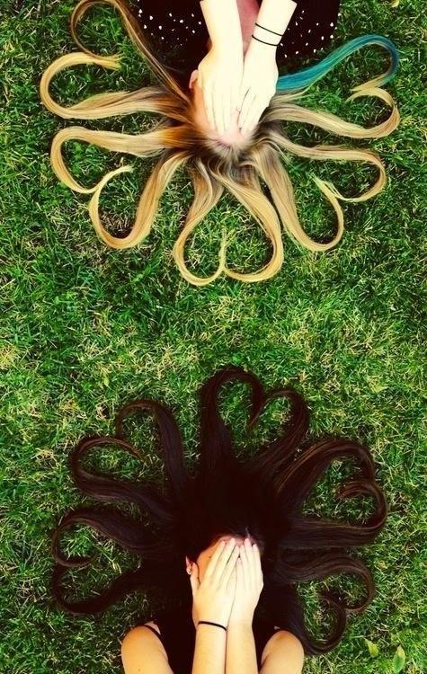 With your hair :D