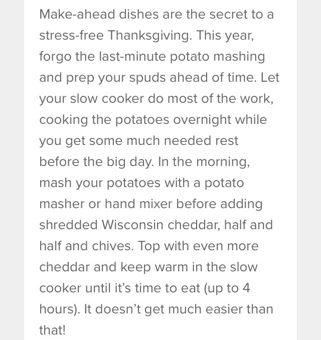Slow Cooker Cheddar And Choice Mashed Potatoes!