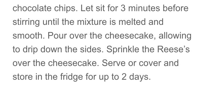 Peanut Butter Cup Cheese Cake