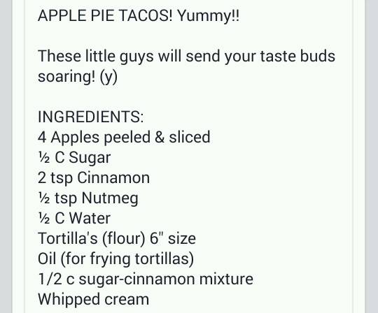 APPLE PIE TACOS 