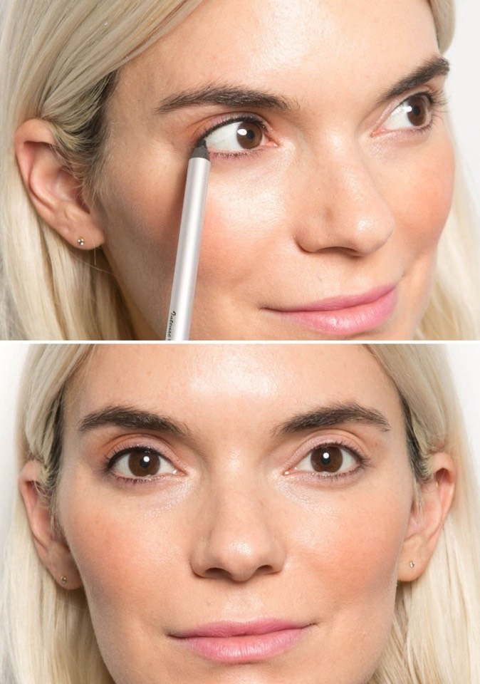 10. Less liner can be more.
If you’re in the mood to pack on the eyeliner or you just don’t have the time, have no fear. You can fake it ’til you make it! Just tight line your eyes. Tight lining, or lining the upper waterline under your top lashes, gives the appearance that you’re wearing more make up than you actually are.