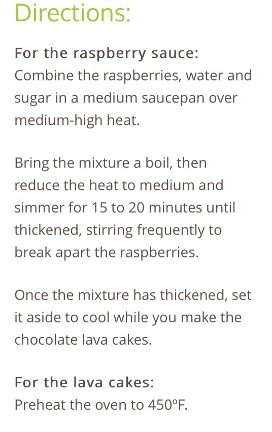 Gooey Chocolate Lava Cakes With Raspberry Sauce 