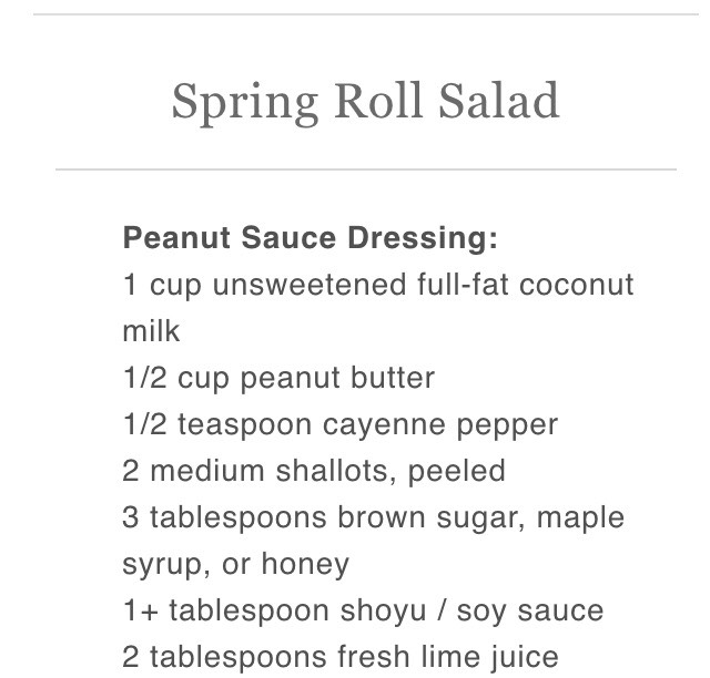 Spring Roll Salad Recipe 