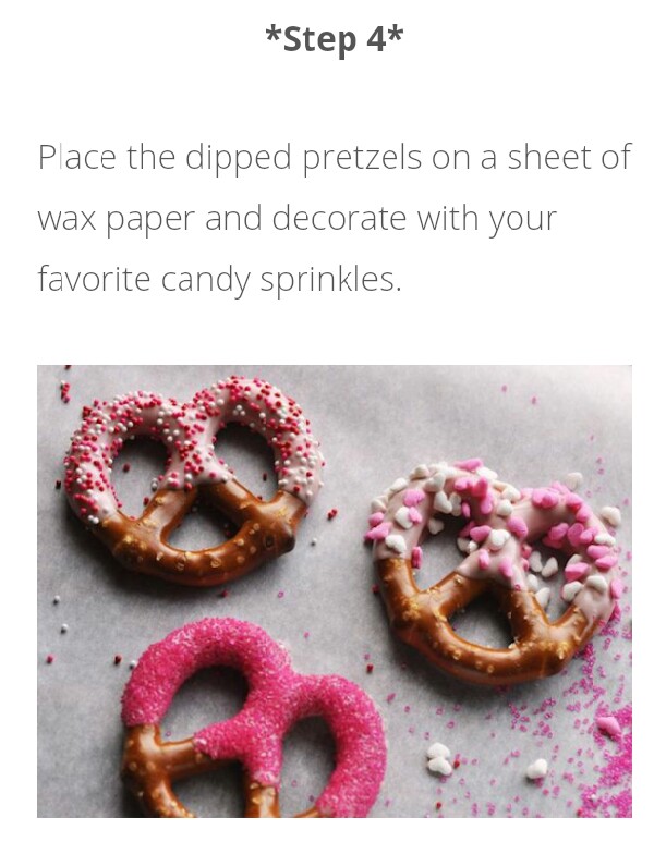 Dipped & Decorated Pretzels for Valentines Day