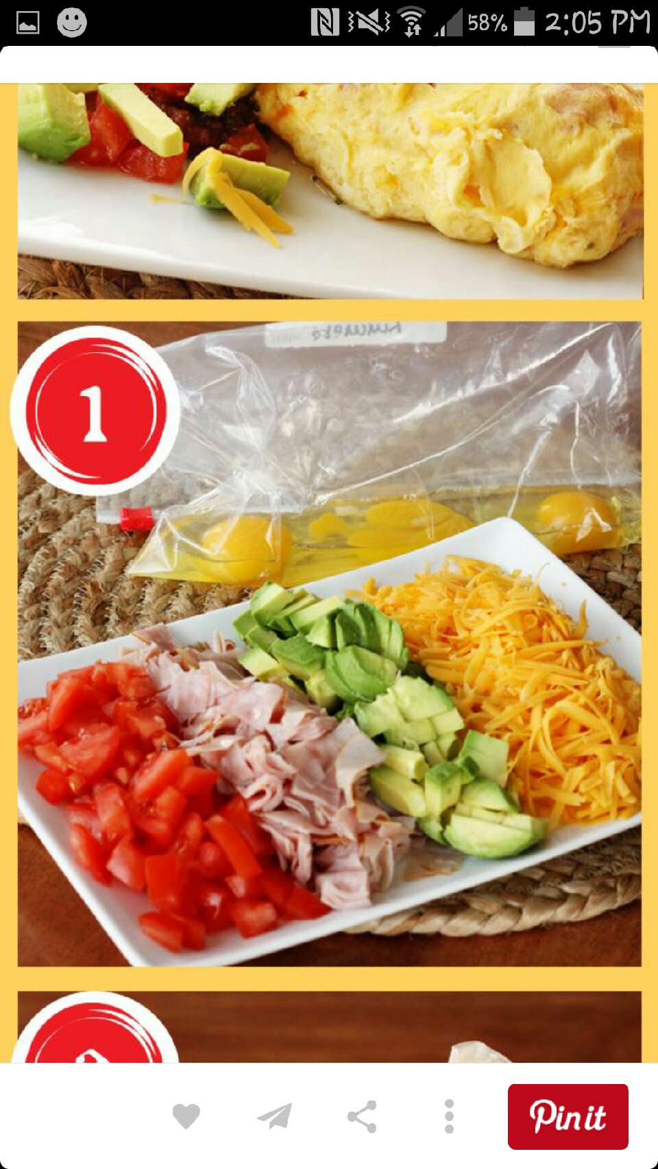 omlete in a bag
