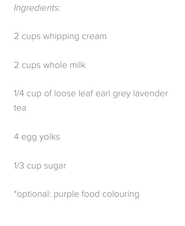 Earl Grey Lavender Ice Cream