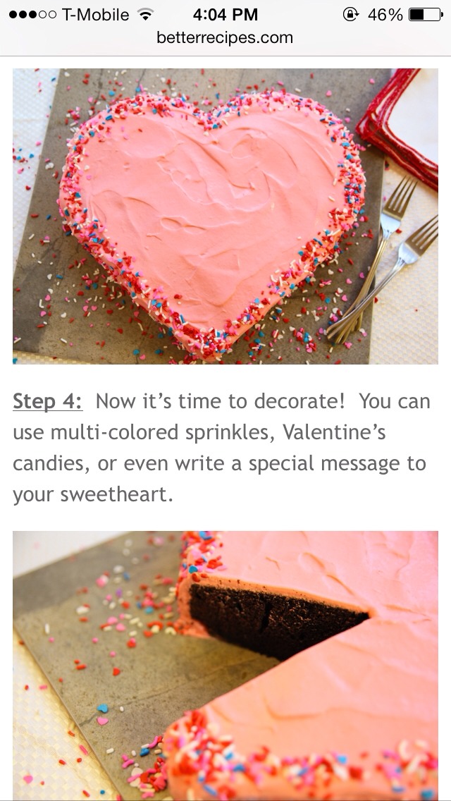Valentines Day Heart Shaped Cake 💗