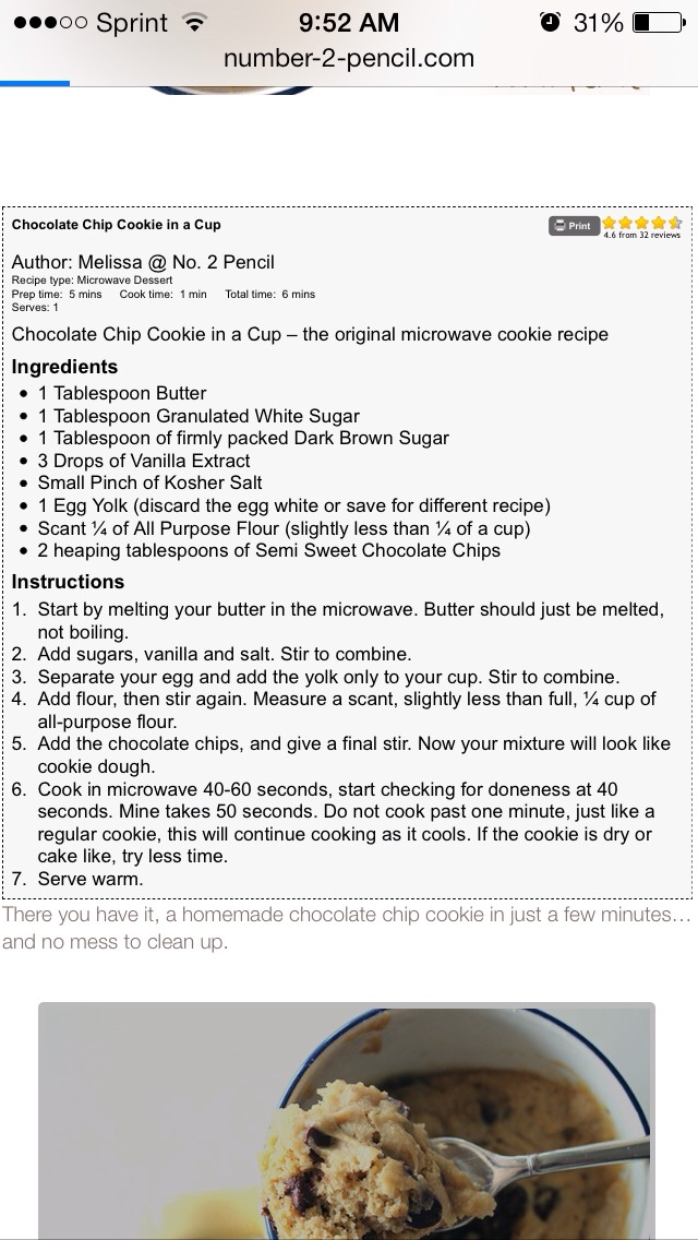Easy, Delicious Cookie In A Cup Recipe!
