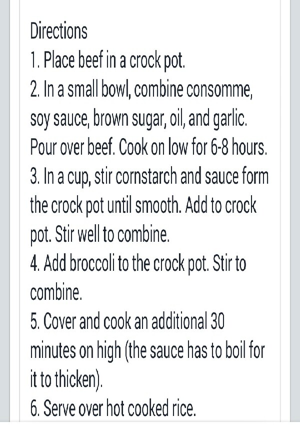 Crockpot Beef & Broccoli