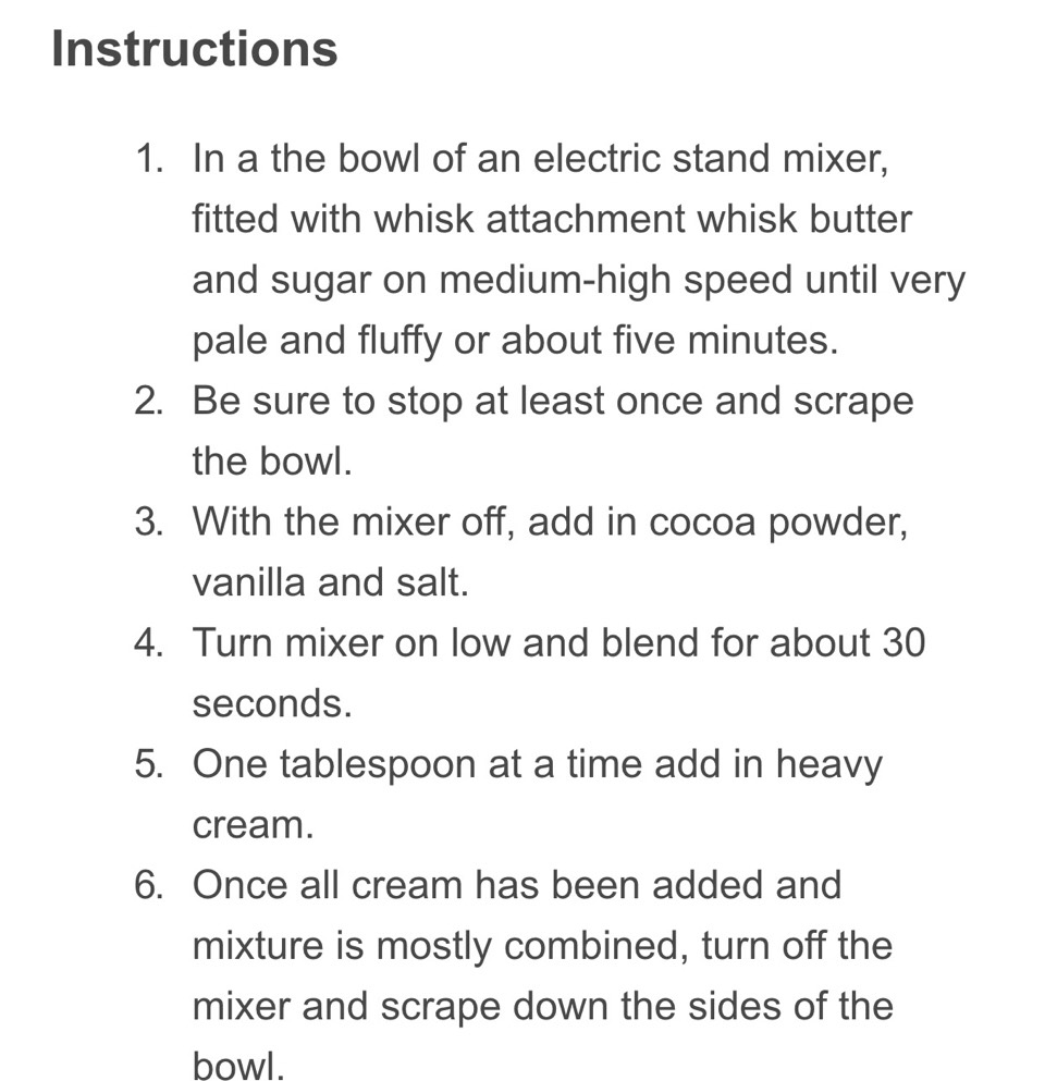 Whipped Chocolate Buttercream Frosting. 🎂
