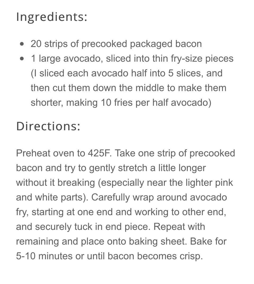 Bacon Wrapped Avocado Fries!!!!😋