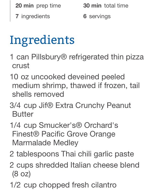 Thai Shrimp Pizza
