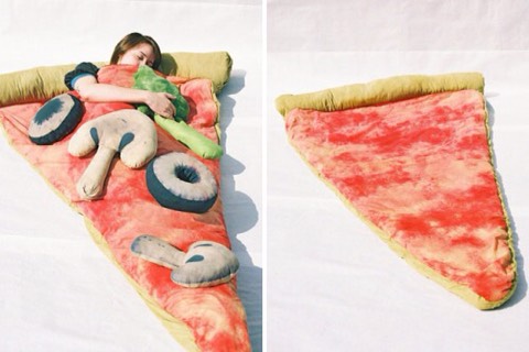 pizza sleeping bag