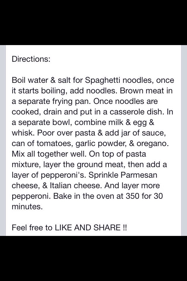 Pizza Spaghetti Casserole 😛😛😛👍💯