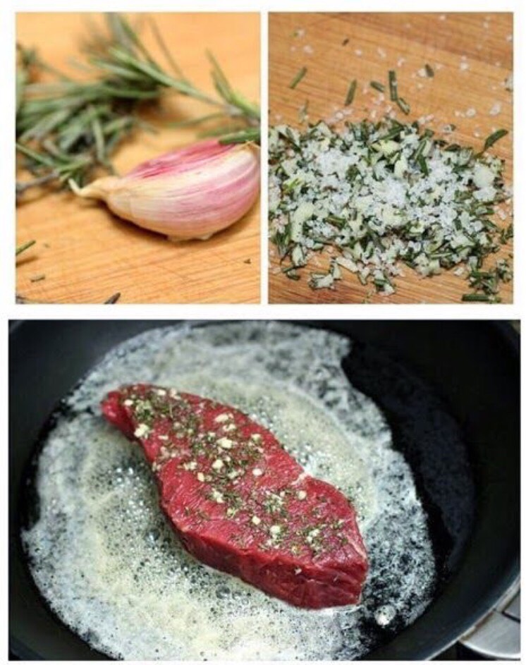Rosemary Garlic Butter Steak Recipe!!🍴🍷