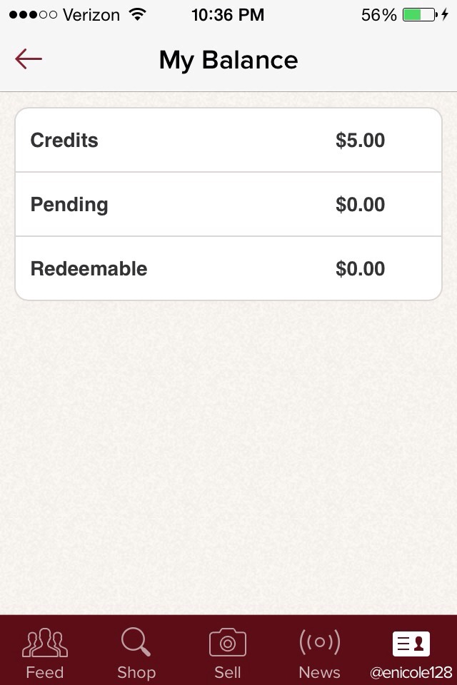 After you sign up have friends use your code when signing up and get $5.00 credits every time. Also when you sell things you will get the amount of credits you sold it for!