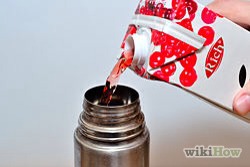 Pour all of the ingredients into a cocktail shaker filled with ice. Pour 1/2 oz. (15 ml.) of vodka, 1/2 oz. of (15 ml.) melon liqueur, and 1/2 oz. of (15 ml.) raspberry liqueur into a cocktail shaker.[1]