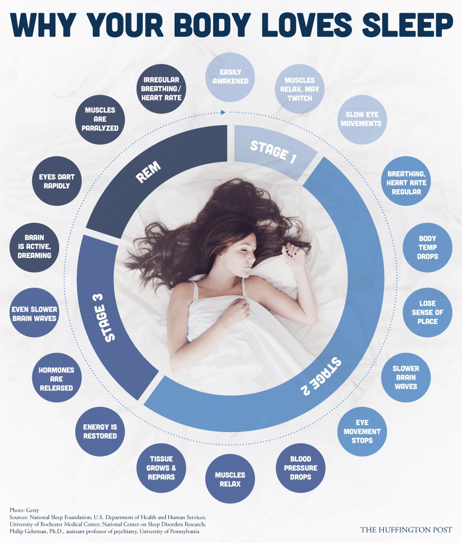 SLEEP. As I said before, and yes... I'll say it again, before you go bed turn off any electronics 1 hour before you actually hit the pillow. Maybe read, or draw or meditate. Reasons you need your sleep are above. 