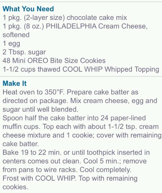 Mini Oreo Cupcakes