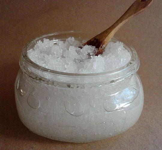 Ingredients:

I cup coarse sea salt
½ cup oil ( coconut, olive or almond)