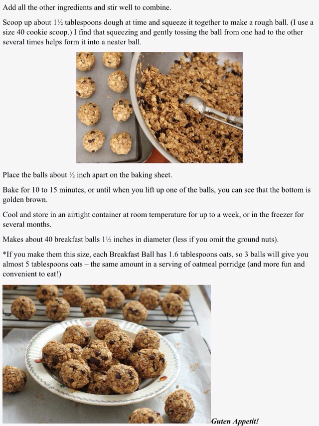 Banana Oat Breakfast Balls
