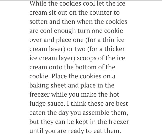 Hot Fudge Chocolate Chip Ice Cream Cookie Sandwiches 