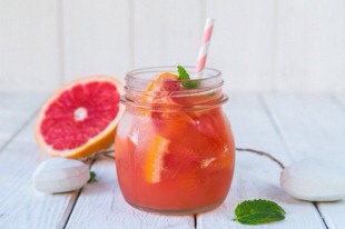 Freshly squeezed grapefruit - lots of vitamin c to cleanse your liver