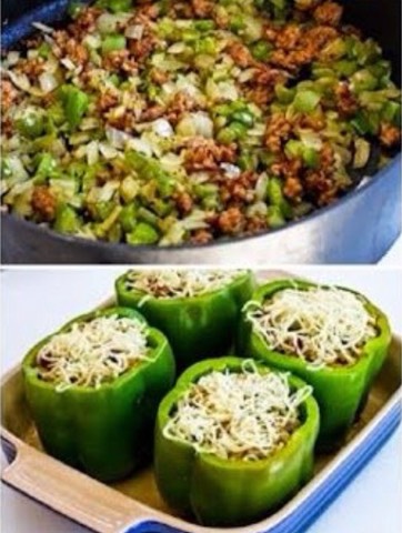 Stuffed Green Peppers 👌💛