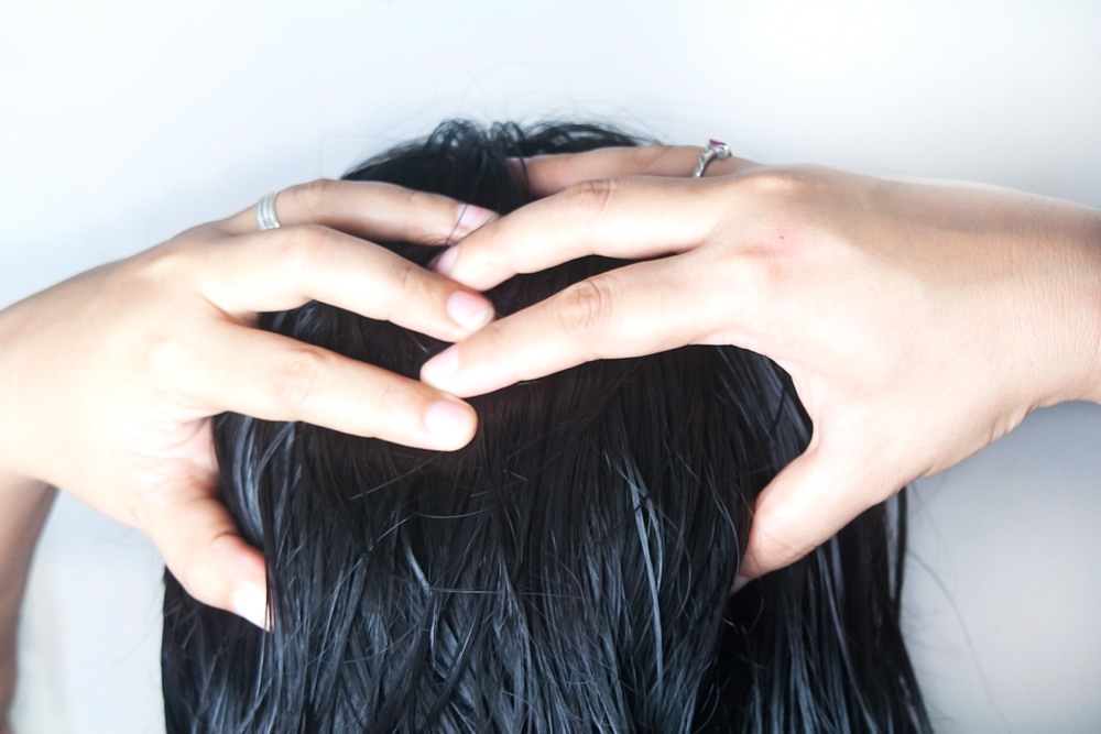  massage your scalp every time you wash your hair. Be gentle and don't go too fast, but do this for about 30 seconds to a minute. What this basically does is stimulate your hair follicle, thereby helping your hair grow. You should see a difference in about 4-6 weeks