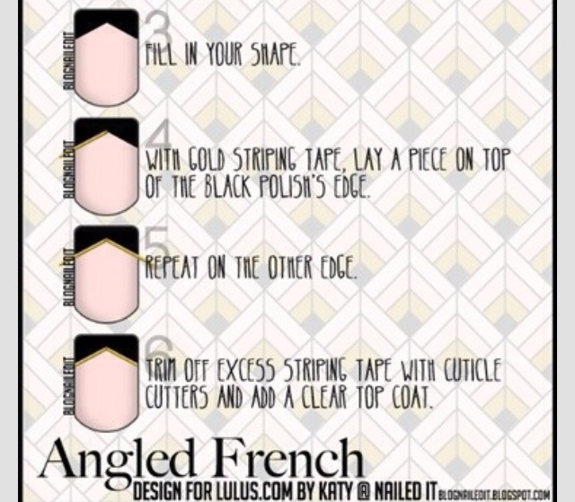 Angled French Manicure Tutorial👌👌