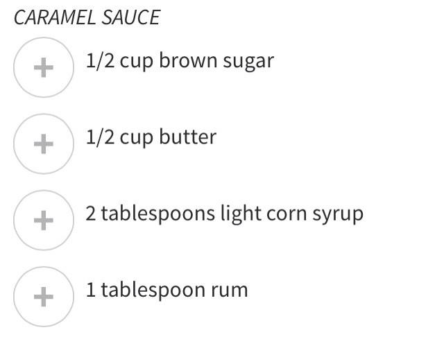 Peachy bread pudding with caramel sauce