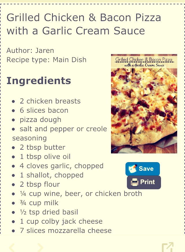 Chicken & Bacon Pizza 