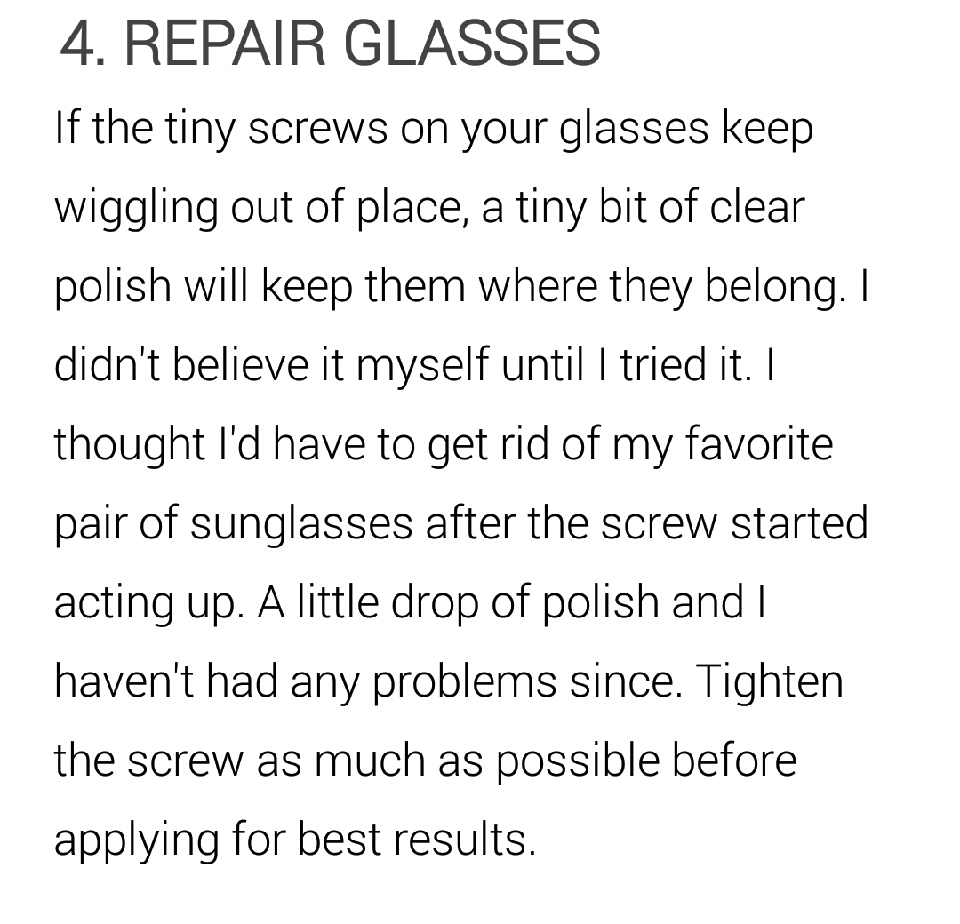 Genius Ideas To Use Clear Nail Polish On!