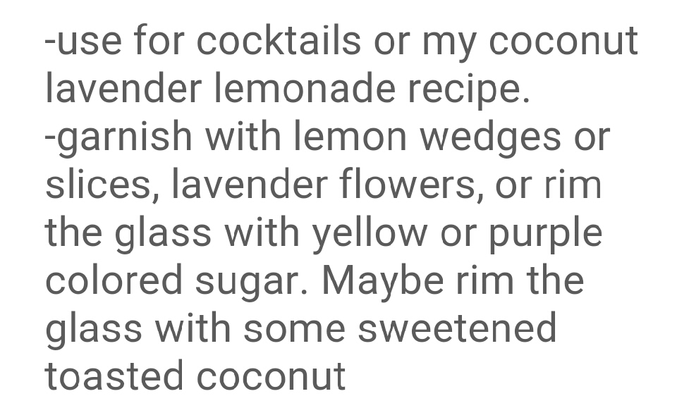Coconut Lavender Lemonade!  