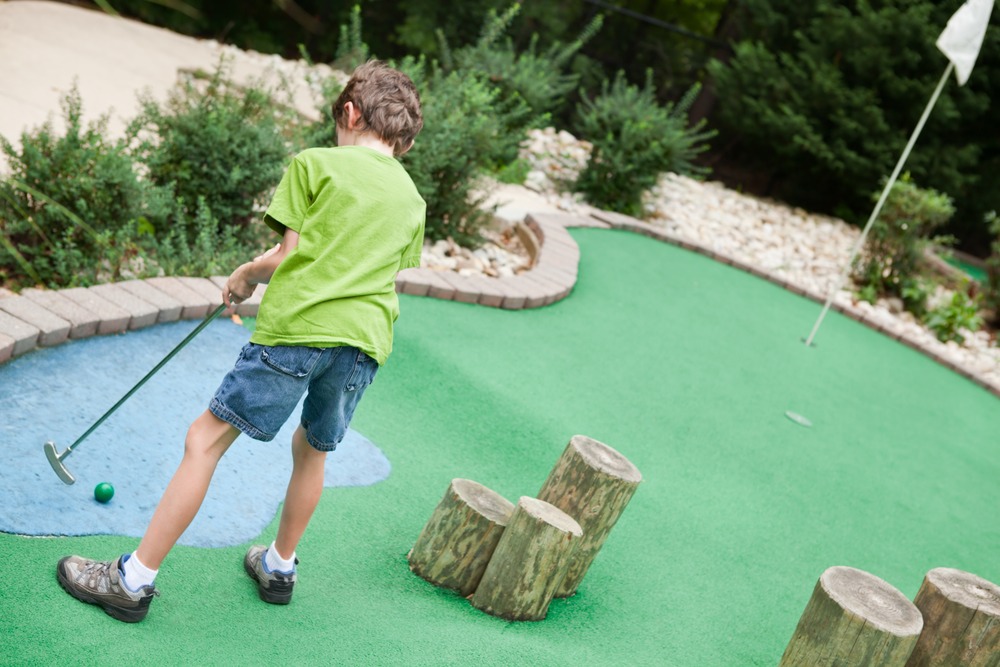 Mini golf is a fun and active way to get out with your family