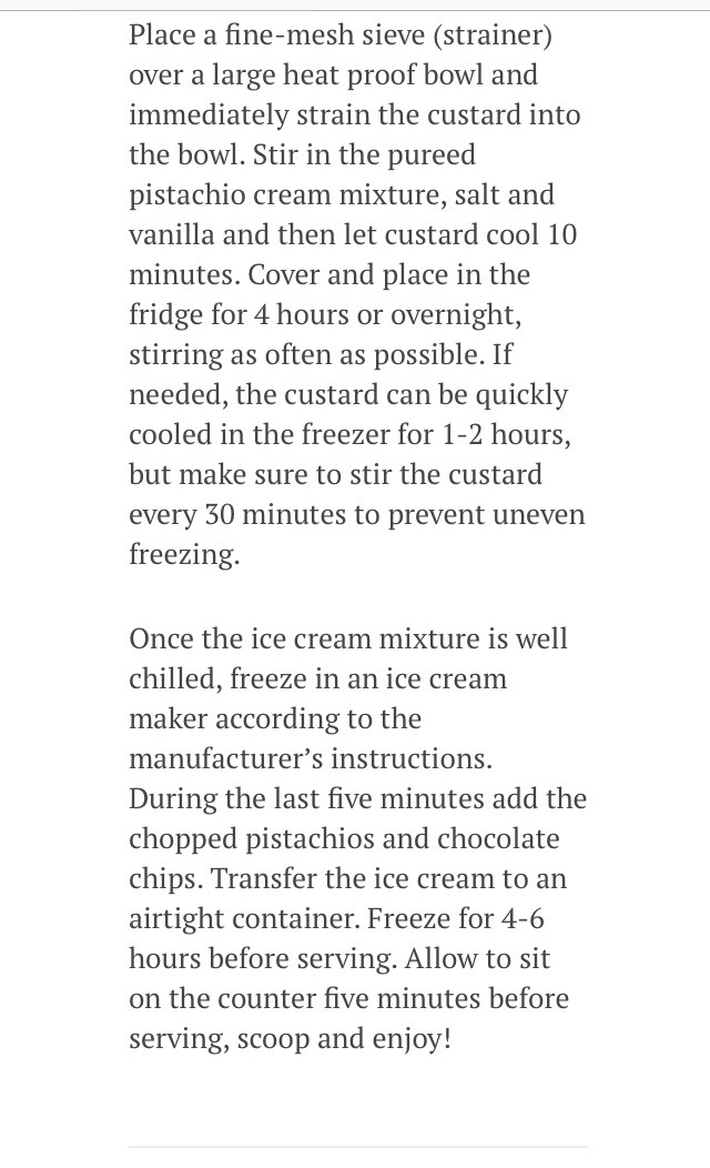 Pistachio Mint Chip Ice Cream.