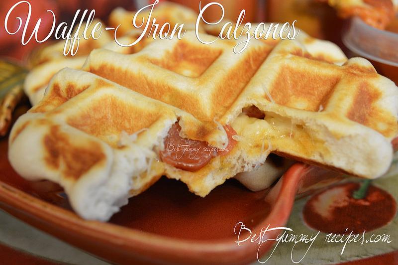 Recipe  and image from: http://www.lyndaskitchen.com/recipes/waffle-iron-calzones/
