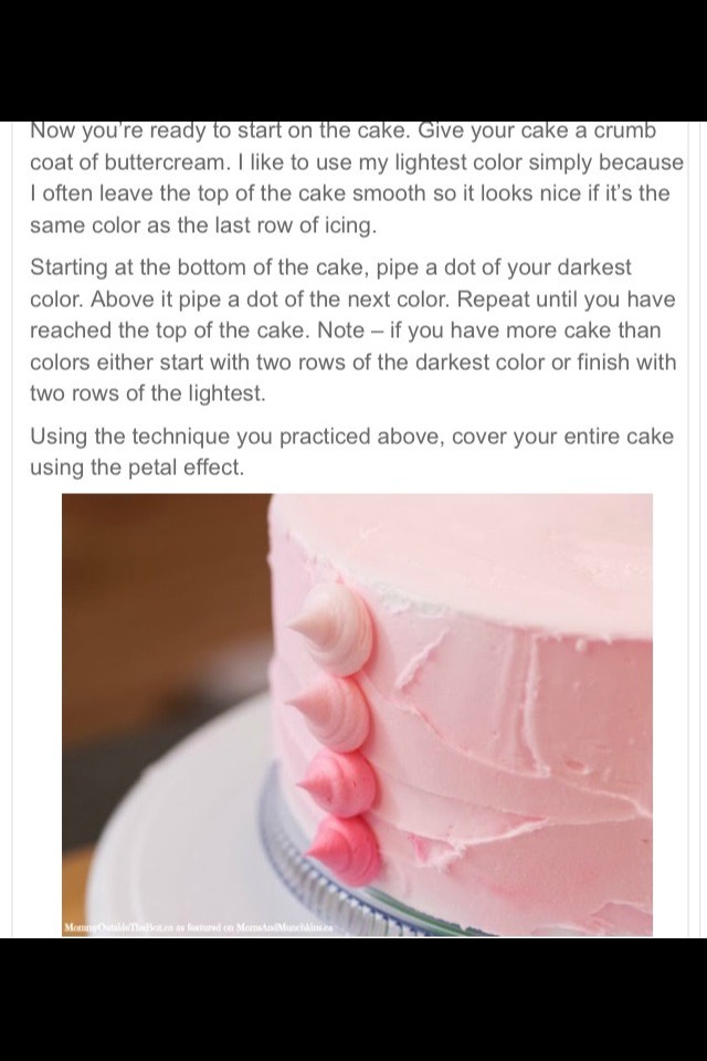 Ombré Frosting Cake