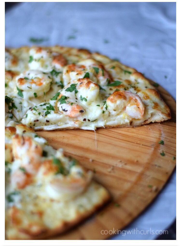 Shrimp Scampi Pizza!!