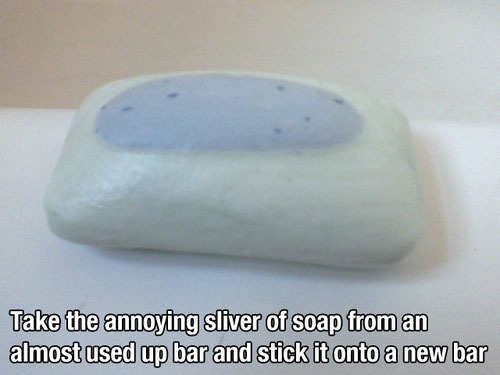 And a trick to save the almost used soap :-)