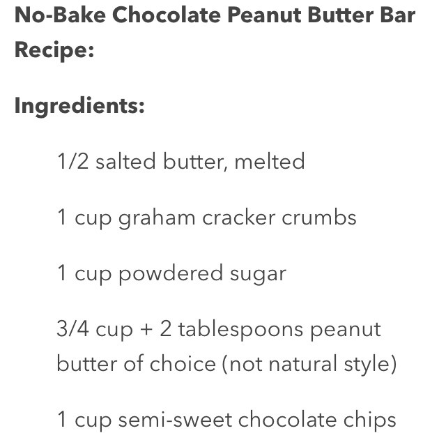 💗No-Bake Chocolate Peanut Butter Bar Recipe!💗