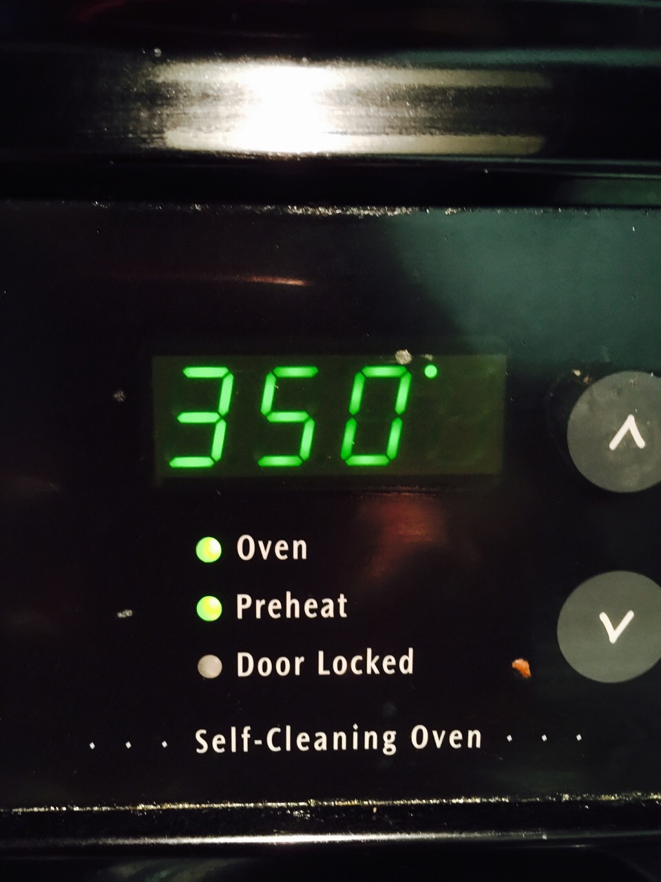 Oven preheated to 350 degrees