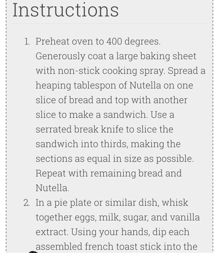 ✨Nutella Stuffed French Toast Sticks✨