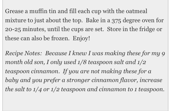 ๐๐Apple Cinnamon Baked Oatmeal Cups๐๐