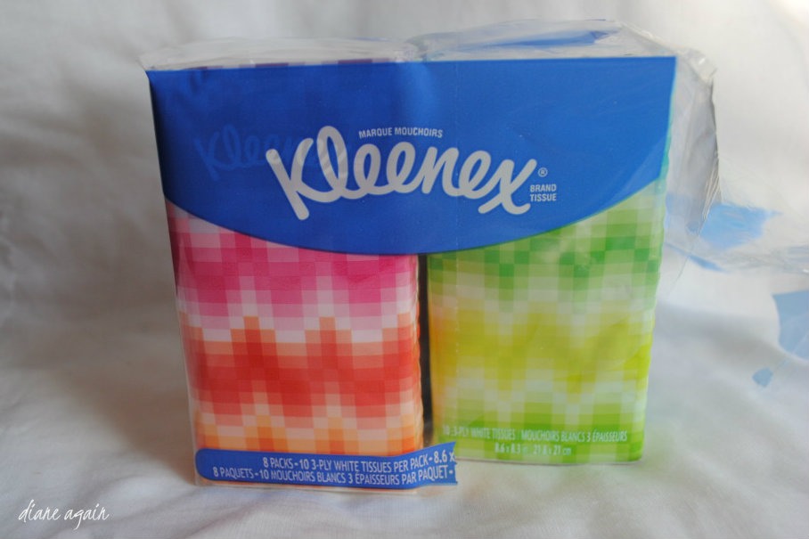 Tissues. Just if you don't want to get up and get one and you can fix you makeup and there could be no more tissues in school.