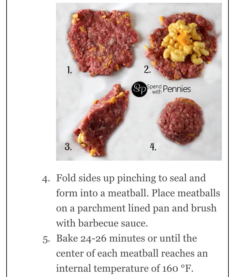 💛Mac & Cheese Stuffed Meatballs💛