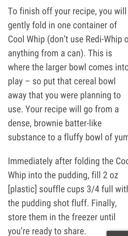 Pudding Shots! 5 Different Flavors!