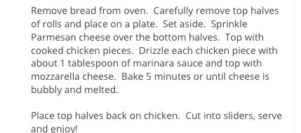 Simple Chicken Parmesan Sliders