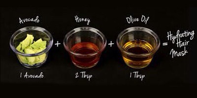 Avocado+honey+olive oil= hydrating hair mask 
