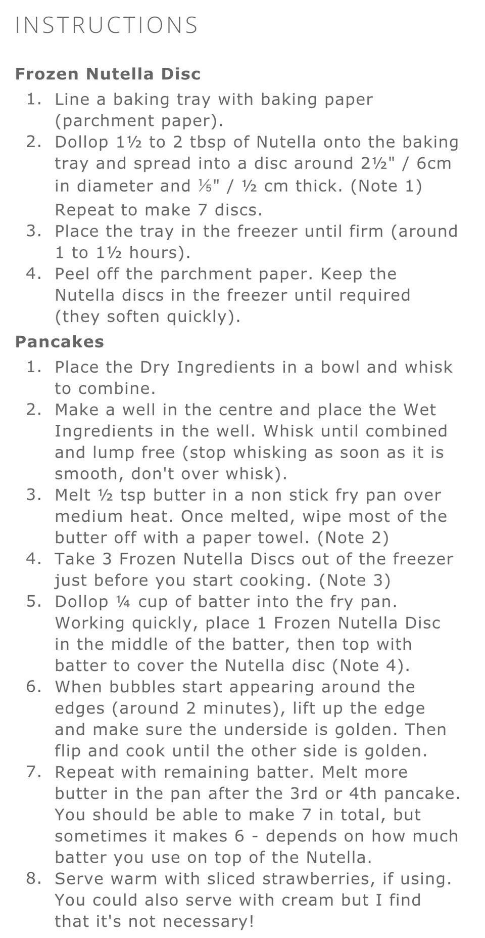 Nutella Stuffed Pancake 